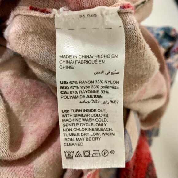 Cottagecore Rosebud Button 3/4 Sleeve Knit Pullover Sweater Top XS Muted Boho - Picture 10 of 10